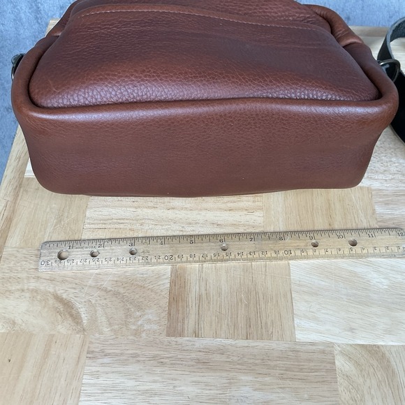 Go Forth Goods Mini Hoffman Crossbody Shoulder Hand Bag Saddle W/ Black Strap - Picture 15 of 16